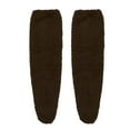 thumbnail image 4 of WREESH Women Fashion Thigh High Socks Over Knee Stockings High Fuzzy Socks Over Knee Winter Leg Warmers Plush Slipper Socks For Christmas Home Sleeping 2 Pairs Socks Brown, 4 of 6