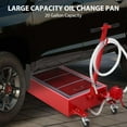 thumbnail image 2 of 20 Gallon Oil Drain Pan Oil Drain Tank, 76L Low Profile Oil Drain Pan, Large Capacity Oil Change Pan with Manual Pump & T Foldable Hand and Wheels, 8FT Hose Oil Drain Cart for Car, SUV, Trucks, 2 of 7