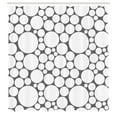 thumbnail image 3 of Ambesonne Geometric Shower Curtain, Grey White Circle, 69"Wx75"L, Dark Grey White, 3 of 5