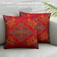thumbnail image 3 of Nawypu  Throw Pillow Cover Red Paisley Floral Mandala Retro Ethnic Series Medallion Bohemian Boho Style Decor Lumbar Pillow Case Cushion for Sofa Couch Bed Standard Queen Size, 3 of 5