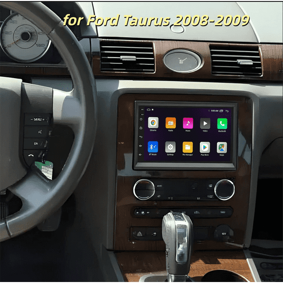 Android 13 Car Stereo Radio 2 64G GPS Navigation Head Unit for Ford Taurus 2008-2009 7-inch Car Player with AHD Camera/Mic with Carplay and Android Auto FM/RDS SWC