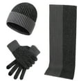 thumbnail image 1 of Nvzi Conjunto de gorro y bufanda de punto para ciclismo, esquí, resistente al viento, para invierno, béisbol, 1 unidad, color gris, 1 of 4