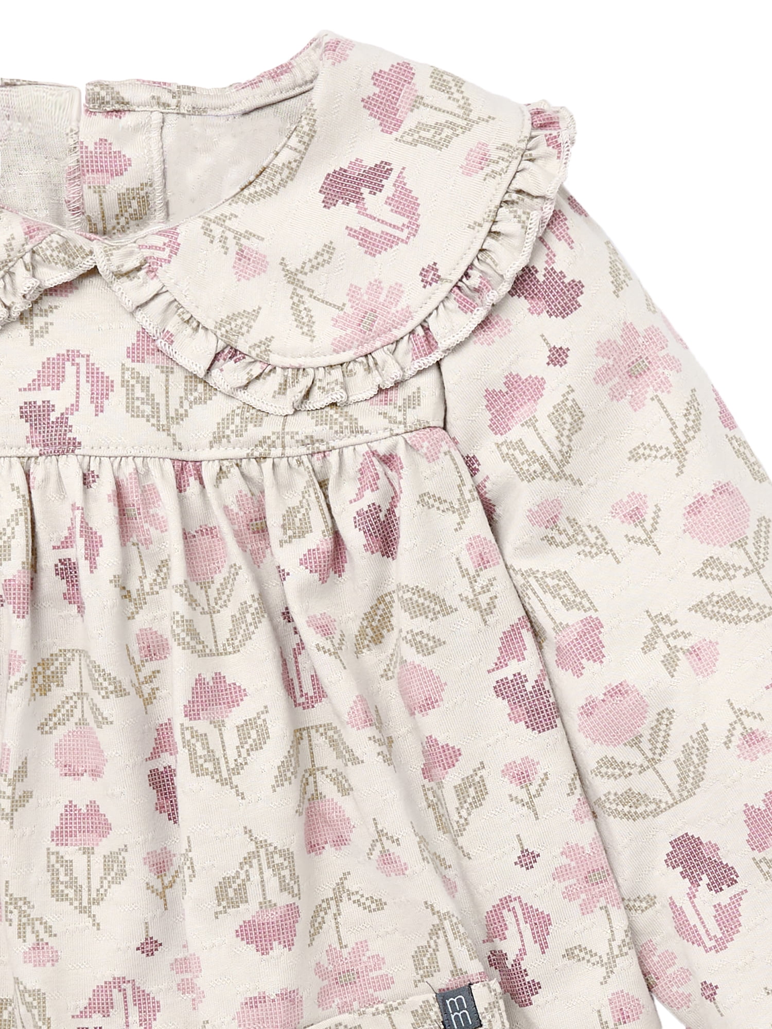 Modern Moments by Gerber Toddler Girl Ruffle Dress with Collar, Sizes 12M-5T