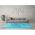 thumbnail image 3 of Ahgly Company Indoor Square Abstract Light Blue Contemporary Area Rugs, 5' Square, 3 of 4