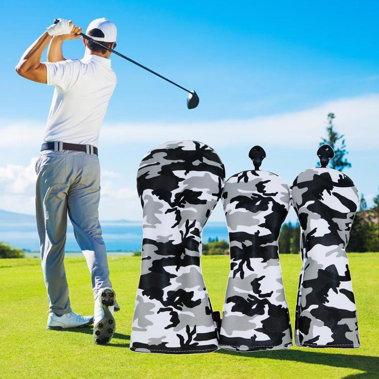 Vensio -3PCS Premium PU Leather Golf Wood Club Headcovers Set with Interchangeable Number Tags, Waterproof Driver Fairway and Utility Covers with Soft Fleece Lining