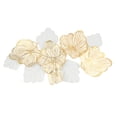 thumbnail image 6 of Metal Flowers &Leaves Wall Art Large White +Gold Sculpture Hanging Home Decor for Living Rooms, Bedrooms, 6 of 16
