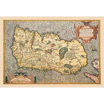 Map of Ireland-Fine Art Canvas Print (20" x 30")