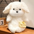 thumbnail image 2 of 11in White Chocolate Lab Plush Puppy with Red Ribbon - Realistic Stuffed Animal, Cuddly Bedtime Pal & Gift for Kids white, 2 of 6