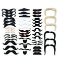 thumbnail image 3 of 48Pcs 16 Different Styles Mustache Stickers Fake Beard Novelty Costume Props, 3 of 8