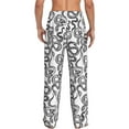 thumbnail image 3 of Goofa Hand Drawn Snake Printed Soft Pajama Pants for Men, Wide Leg Comfy Casual Lounge Yoga Pants-Medium, 3 of 9