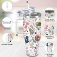 thumbnail image 2 of 40 oz Cat Tumbler with Handle and Straw, Cat Stainless Steel Vacuum Insulated Travel Coffee Mug Cup Water Bottle, Cat Stuff Accessories Decor, Cat Lover Gifts for Women Girls, 2 of 6
