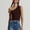 Coffee, variant on One‑Shoulder Solid Streetwear Tank Top Asymmetric Cut Slim Fit Lightweight Stretch Fabric Flattering Silhouette Urban Casual Layering Piece For Daywear Night Out And Travel, Fashion Top