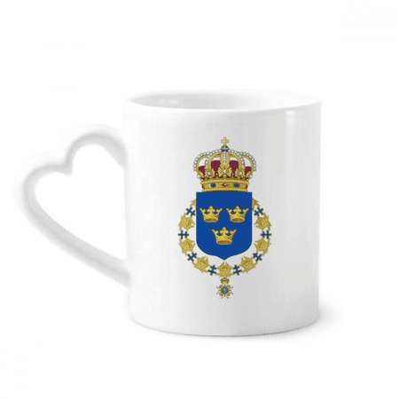 

Sweden Europe National Emblem Mug Coffee Cerac Drinkware Glass Heart Cup
