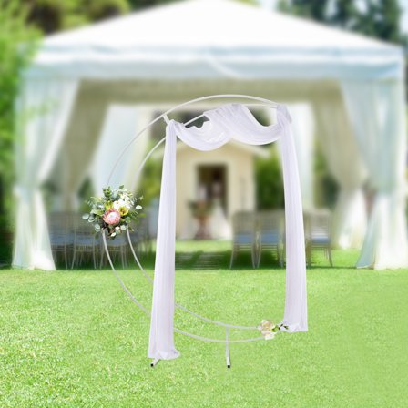 Toolven 7-Ft Crescent Wedding Moon Arch Stand with DIY Decoration and Strong Load-Bearing Capacity