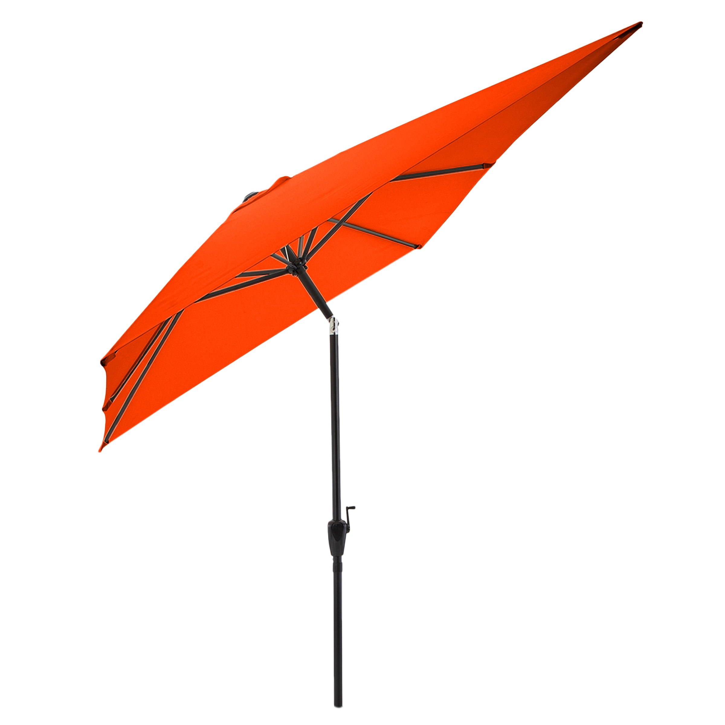 Pure Garden 10’ Rectangular Patio Umbrella with Push Button Tilt, Orange
