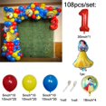 thumbnail image 4 of Kit de 108 guirnaldas de globos de Blancanieves y las princesas de Disney, globos de aluminio con números de 30 pulgadas, decoración para fiestas de cumpleaños, suministros para baby shower, 4 of 5
