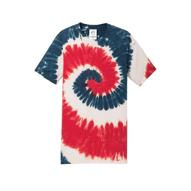 Gravity Threads Mens Tie-Dye Short-Sleeve T-Shirt - US Rainbow - Medium