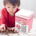 thumbnail image 5 of Kids Saving Bank Pink Cute 2 Opening Ports Music Playing High Safety Electric Password Saving Box Toy, 5 of 8