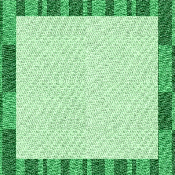 Ahgly Company Indoor Square Patterned Light Green Area Rugs, 4' Square