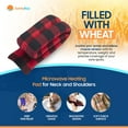 thumbnail image 5 of SunnyBay Microwave Heating Pad, Microwavable Cold or Heated Neck and Shoulder Wrap, Wheat-Filled Weighted Beanbag Pack for Moist Hot or Cold Therapy, 26x5 Inches, Buffalo, 5 of 8