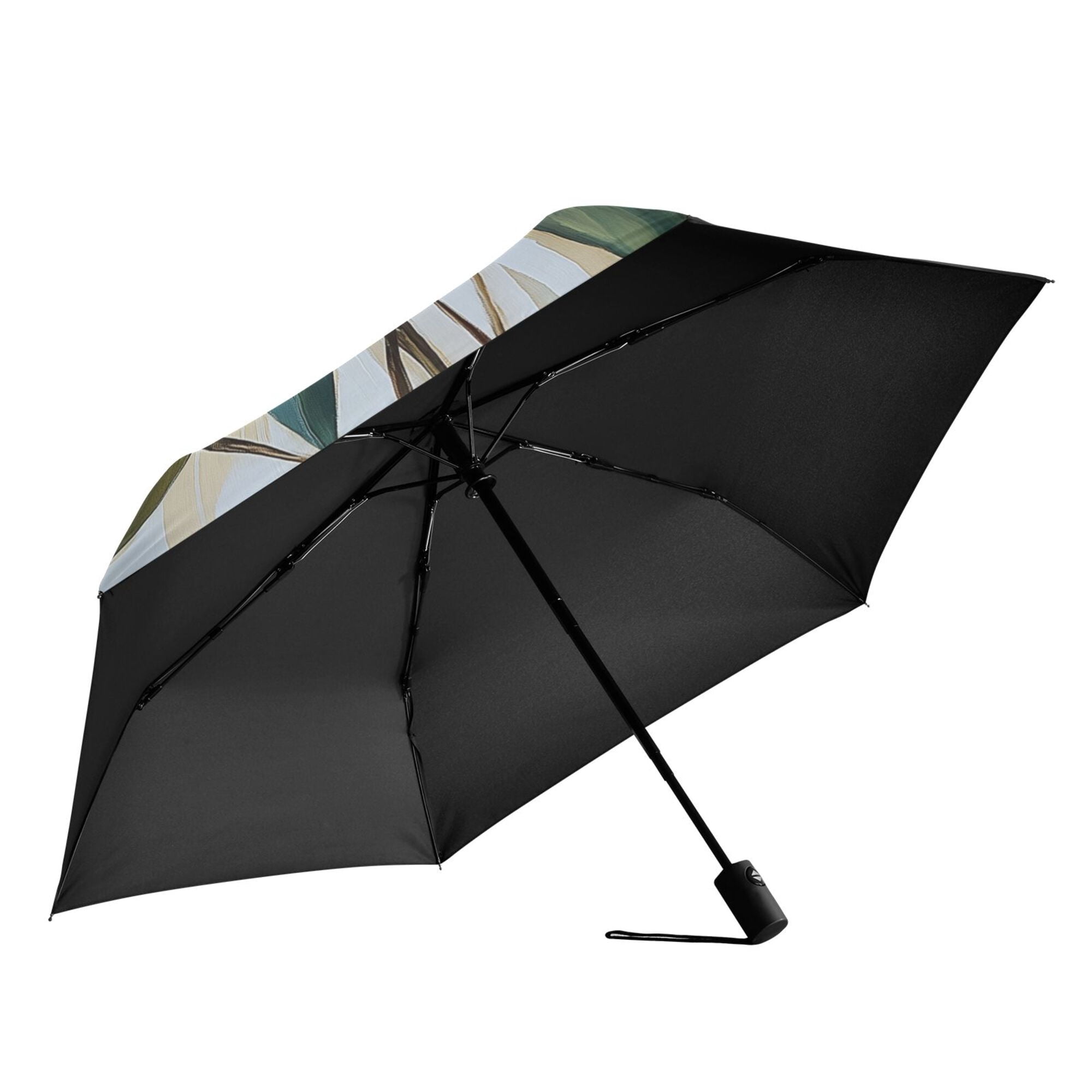FORMRS Travel Umbrella Folding Auto Open Close Windproof Rain UV Protection, Bright Flowers
