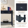 thumbnail image 6 of Urbanest Modern Burlington Console Table with 3 Drawers (Solid Wood, Black), 6 of 16