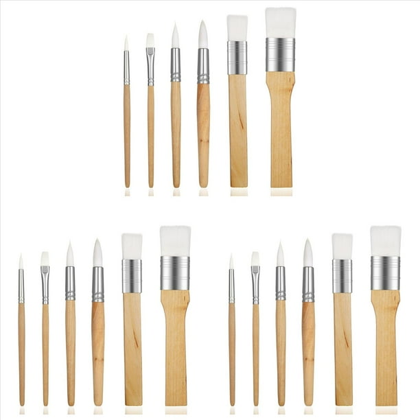 Juego de Pinceles para Pintar, 18 Piezas, Pinceles de Madera para Artistas, Adultos, Niños, Pintura Corporal, Pintura Acrílica, Acuarela