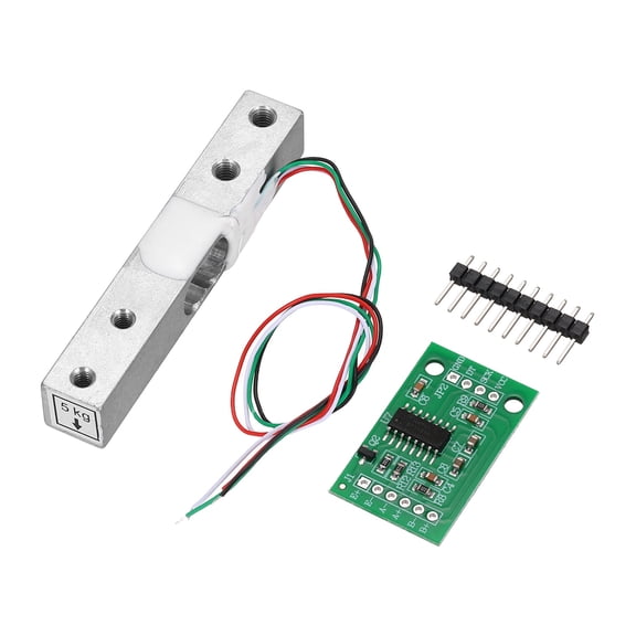 Uxcell Digital Load Cell Weight Sensor 5KG   HX711 Module Weighing Sensor 24 Bit Precision A/D Dual-Channel 20x33mm for DIY Portable Electronic Kitchen Scale Kit
