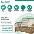 thumbnail image 5 of VIVIJASON 7-Piece Outdoor Patio Wicker Conversation Sets, All Weather Outdoor Rattan Furniture Set Includes Glider Loveseat, 2 Glider Rocker Chairs, 2 Swivel-Gliders Chairs, 2 Coffee Table, Navy Blue, 5 of 8