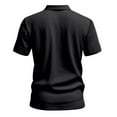 thumbnail image 6 of ZQUUVOU Men's T-Shirt Cotton Linen Solid Color Casual Short Sleeve Button Collar Pocket Shirts (Black,XL), 6 of 9