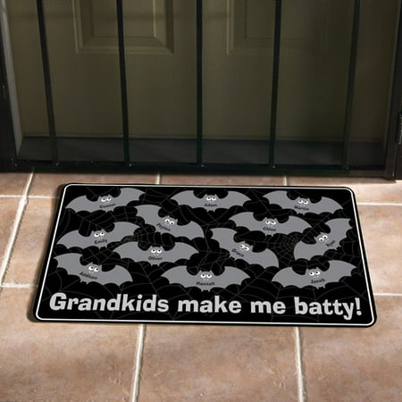 Personalized Halloween Bat Family Doormat, 17" x 27"