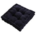 thumbnail image 1 of Corduroy Memory Foam Chair Pads/Cushions Dark Blue, 1 of 8