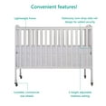 Dream On Me Folding Full Size Convenience Crib in White, Comes With