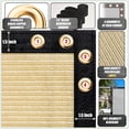 thumbnail image 2 of ColourTree 6' x 50' Beige Fence Privacy Screen Windscreen Cover Fabric Shade Tarp Netting Mesh Cloth - Commercial Grade 170 GSM - Cable Zip Ties Included - We Make Custom Size, 2 of 3