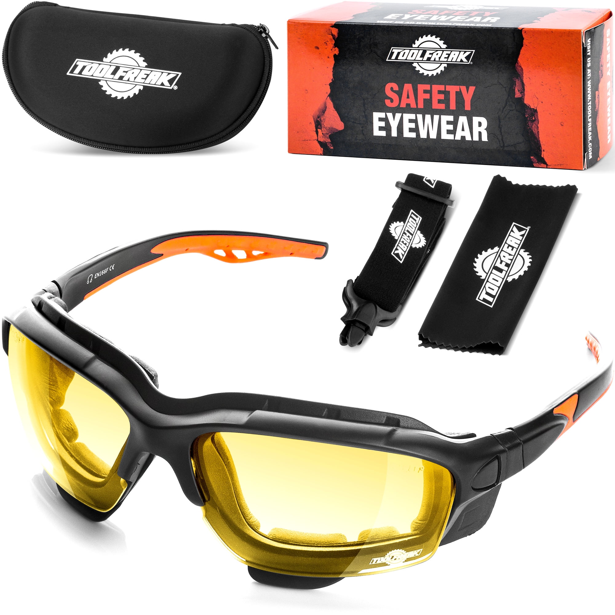 ToolFreak Spoggles Safety Glasses and Protective Goggles Clear
