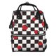 thumbnail image 1 of Easygdp Ladybugs Of Black And White Checkers para Bolsa de Bebé de Gran Capacidad con Múltiples Bolsillos, Bolsa de Pañales para Padres, Bolsa de Viaje Organizada y Elegante, 1 of 6