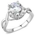 thumbnail image 1 of 3W1575 - Rhodium Brass Ring with AAA Grade CZ in Clear, 1 of 5
