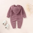 thumbnail image 6 of FNNMNNR Autumn Winter Baby Boys Girls Clothes Warm Knitted Jumpsuit Newborn Romper Clothing Playsuit Light Green 3-6 Months, 6 of 9