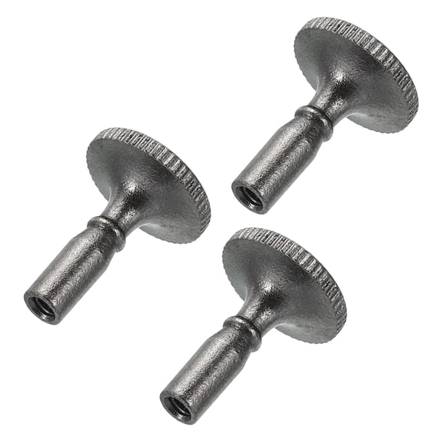 Unique Bargains Lamp Turn Switch Knob On/Off Replacement Twist Knobs for Lamp Socket, Black 3 Pack