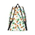 thumbnail image 2 of Naloa Cute Carrot Canvas Backpack for Men Women Rucksack Casual Travel Daypack College Tote Satchel Bookbag for Teens-Medium, 2 of 7