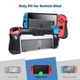 thumbnail image 2 of OCHIKI Protective Dockable Case with Game Card Slots for Nintendo Switch OLED, Black TPU+PC Grip Cover with Shock-Absorption and Anti-Scratch Design, 2 of 7