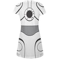thumbnail image 2 of Halloween Cyborg Trooper Costume White Juniors V-Neck Beach Cover-Up Dress, 2 of 2