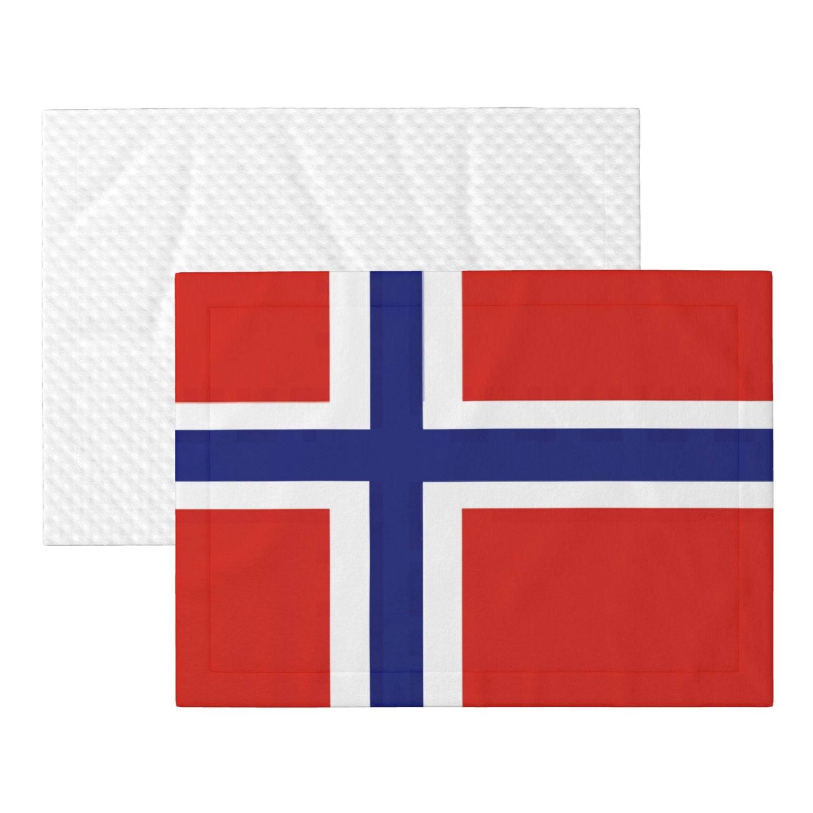 Flannel Throw Dog Blanket Norwegian Flag Soft Warm Print Pet Blankets for Small Dog Cat Puppy
