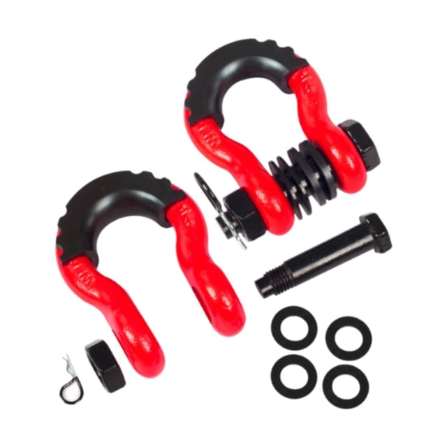 2x D Cadrillados de grilletes de anillo de 3/4 "Accesorios de remolque fuera de carretera de 3/4 pulgadas para vehículo