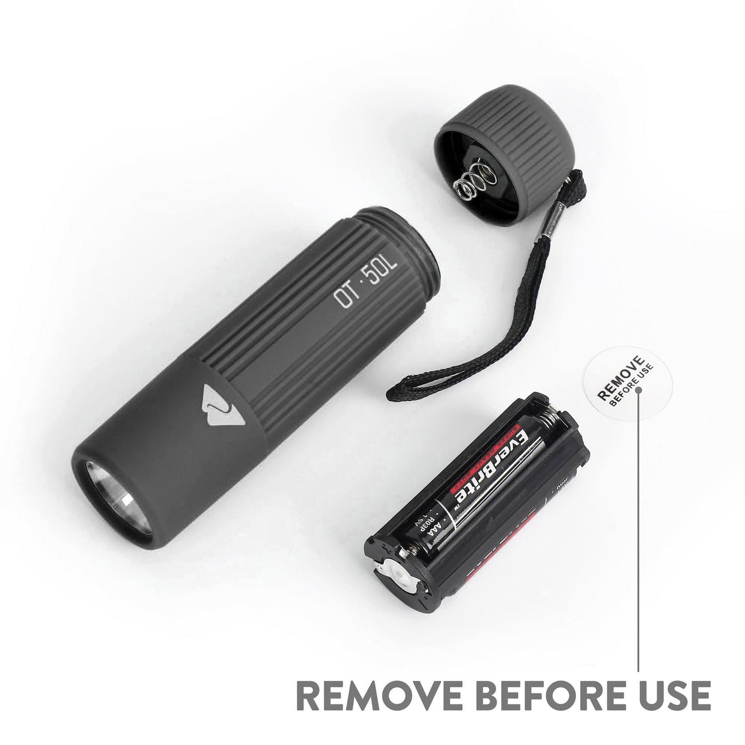 Ozark Trail Mini Handheld LED Flashlight, 50 Lumens, 3 AAA Batteries