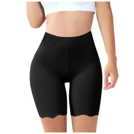 Pxiakgy Hot Sale!! Yoga Shorts for Women Tummy Control 2025 Trendy Underwear Shorts Women High Waisted Summer Shorts for Under Dresses Anti Chafing Soft Lace Trim Trendy Boy Shorts Black 3Xl