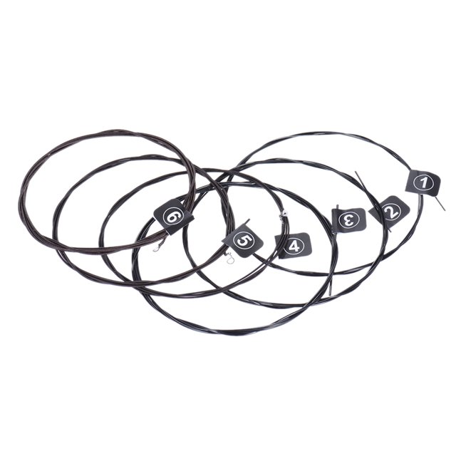 Folk Orphee NX35-C Nylon Classical Guitar Strings 6pcs Full Set Replacement .028-.045 Nylon Core Color Steel Plated Hard Tension