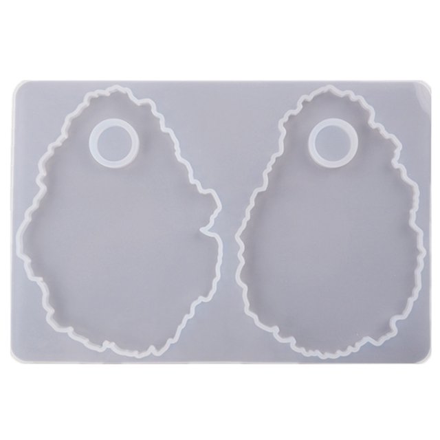 Molde De Fundición De Resina De 19,7*13,2 Cm/7,74*5,19 Pulgadas, Molde De Epoxi Decorativo Hecho A Mano De Silicona De Ágata Para Decoración De Escritorio Artesanal Diy Moyic HA017536-00