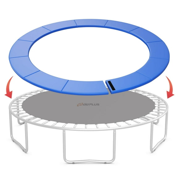 Goplus 8FT Trampoline Spring Cover with Split Design Waterproof Surface EPE Foam Padding Blue