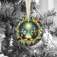 thumbnail image 1 of Transparent Printed Christmas Pendant | Nativity Scene Flat Ornament | Holiday Decoration for Tree Display | Commemorative Keepsake for Home Decor, 1 of 7